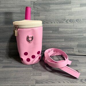 Cute Boba Milk Tea Small Shoulder Crossbody Bag with Detachable Adjustable Strap